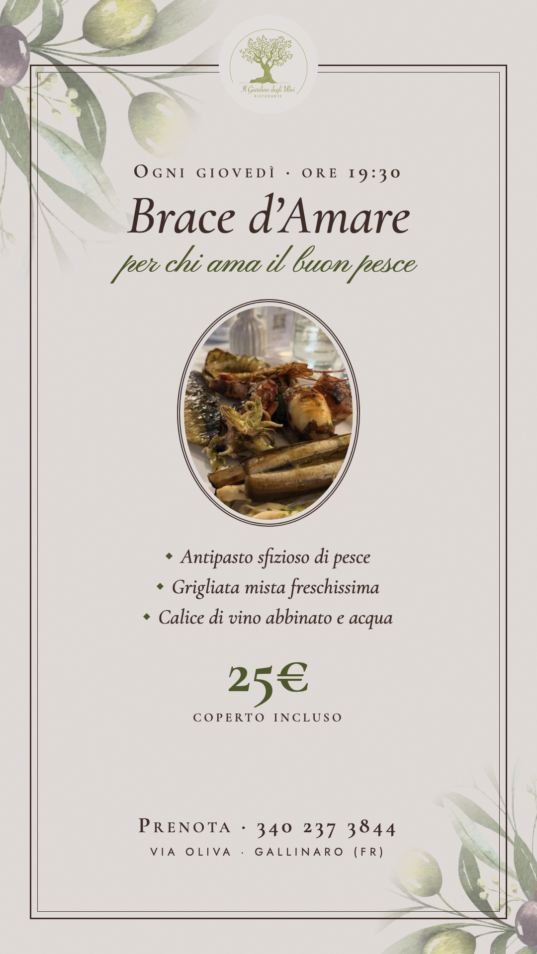 Brace d’Amare – ogni giovedì